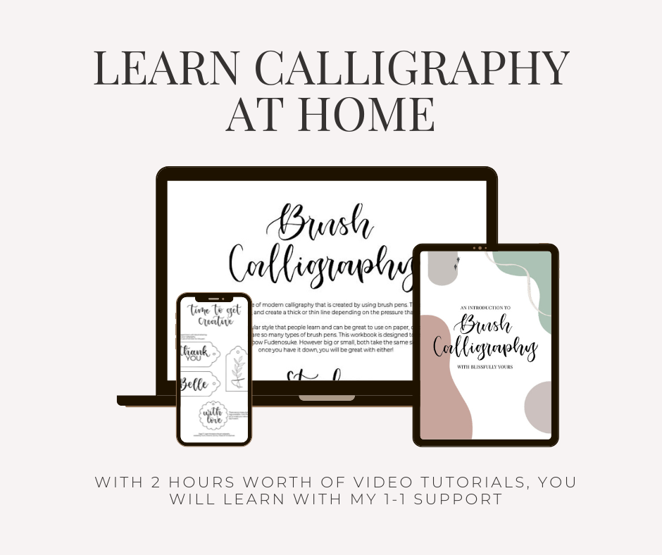 Video Course Edition - Beginners Brush Calligraphy Workbook Kit