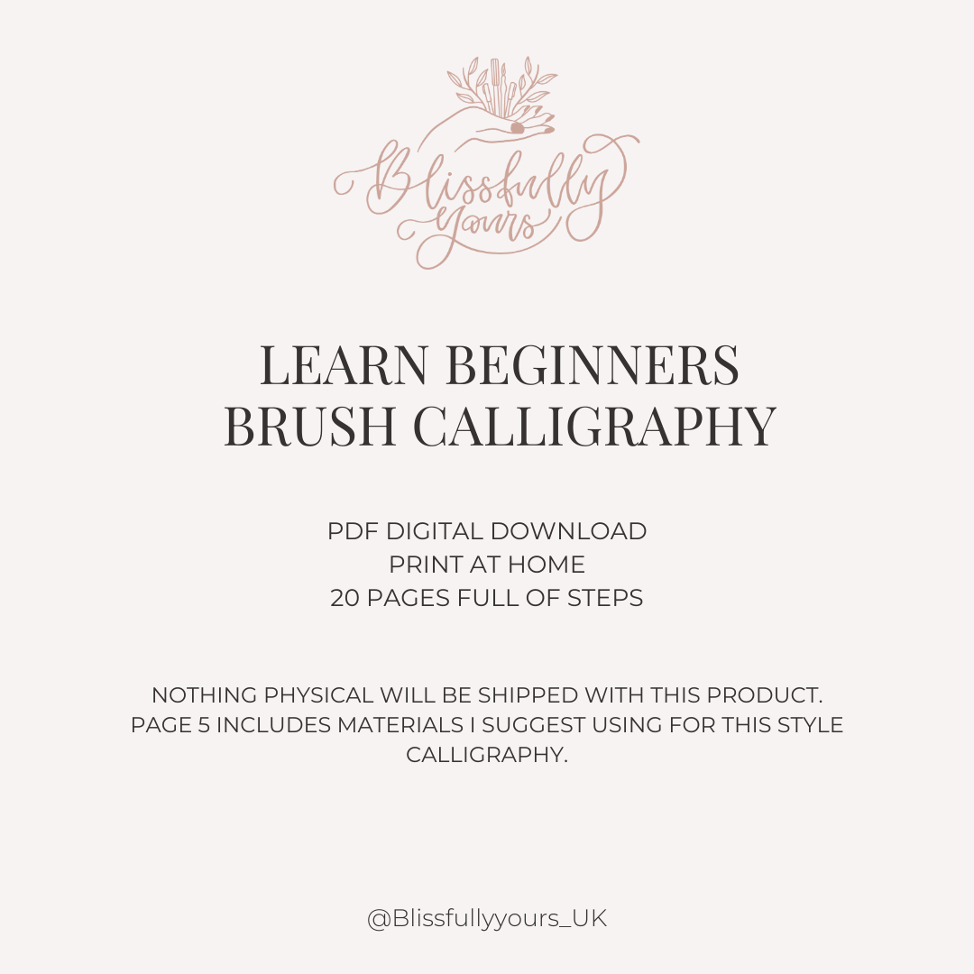 Digital Brush Calligraphy Workbook