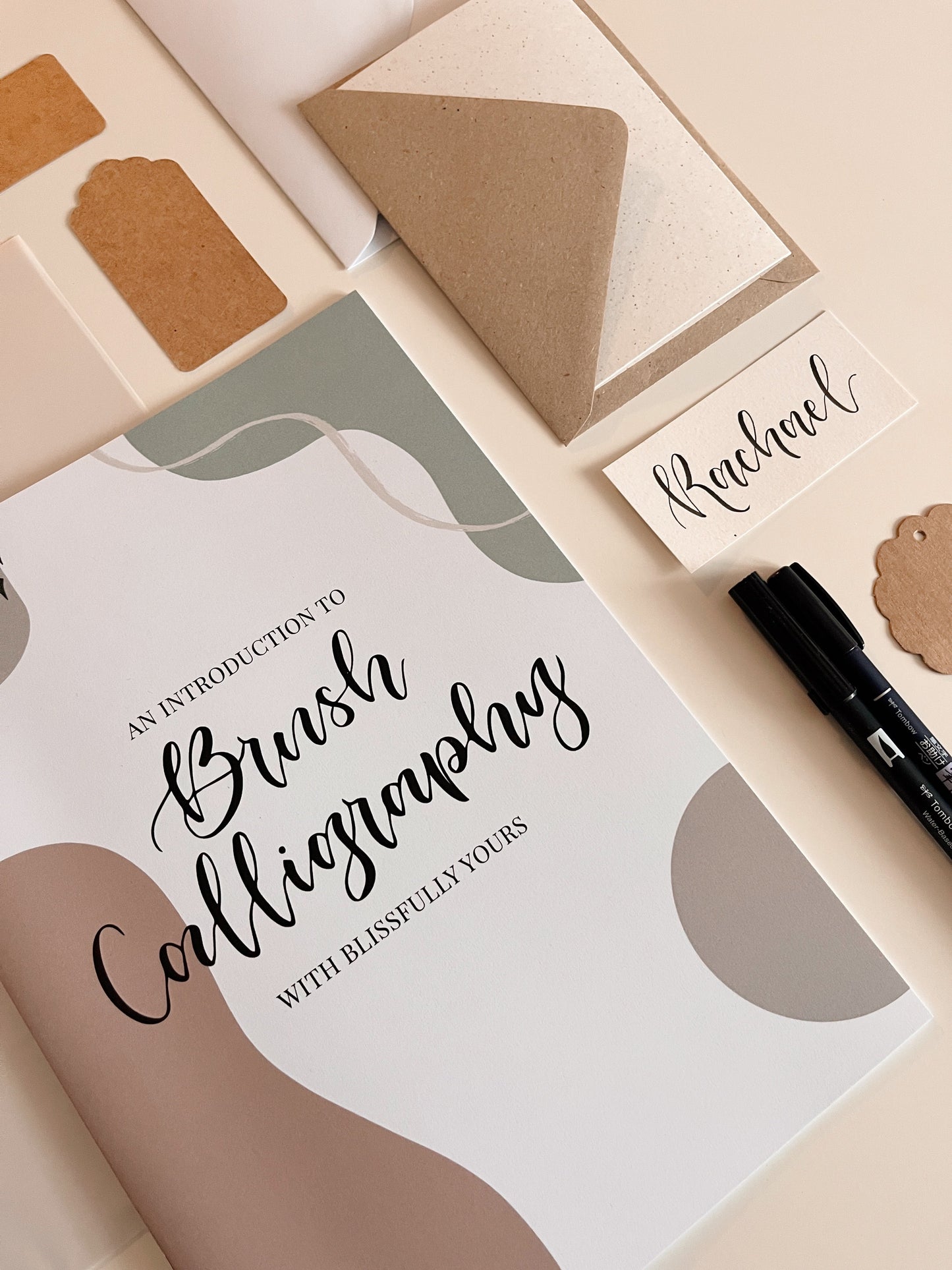 Video Course Edition - Beginners Brush Calligraphy Workbook Kit