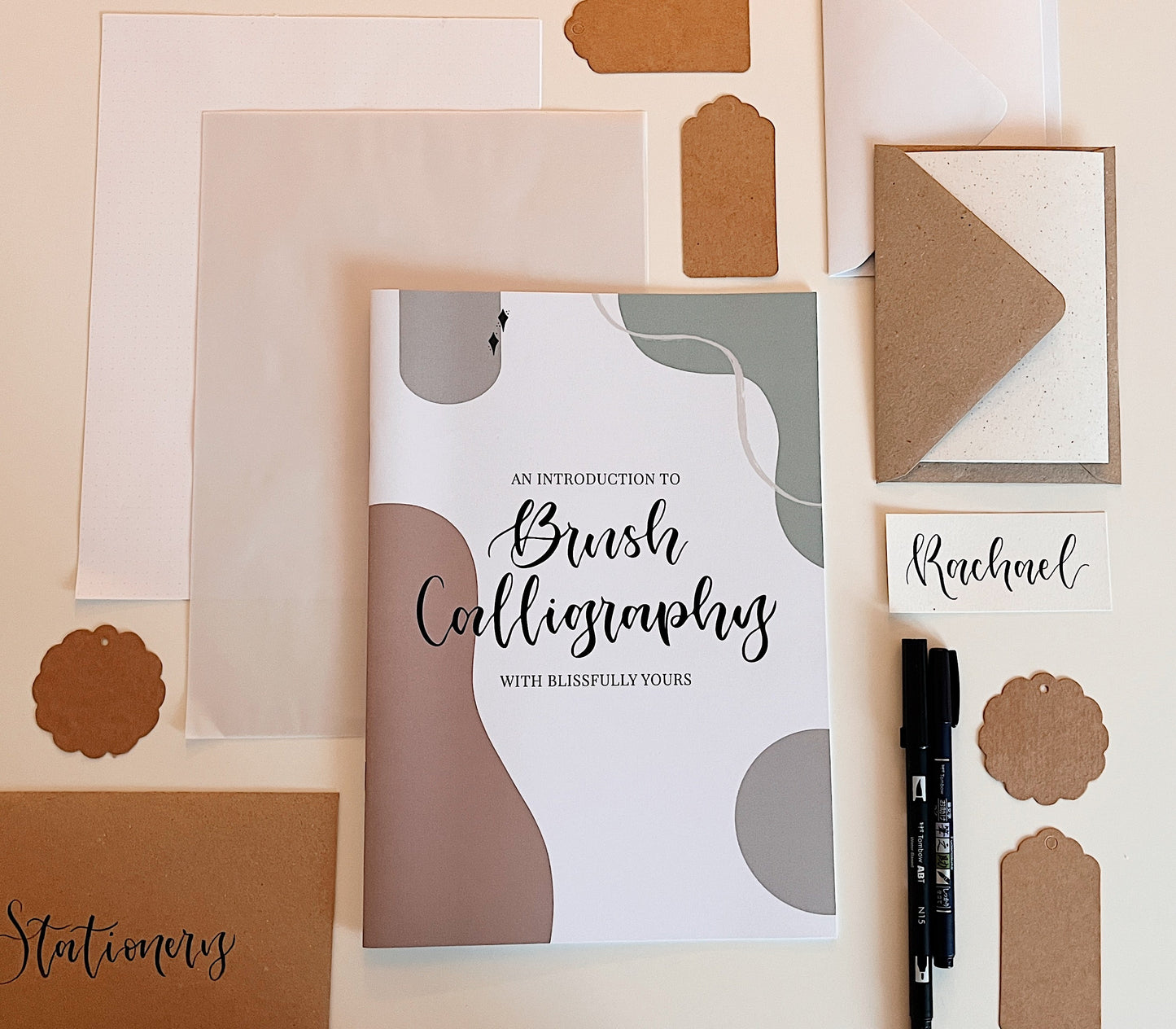 Video Course Edition - Beginners Brush Calligraphy Workbook Kit